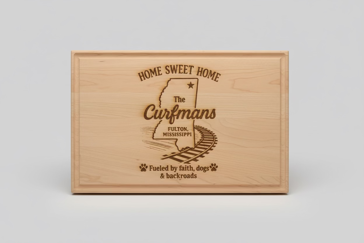 Personalized Walnut or Cherry Cutting Board