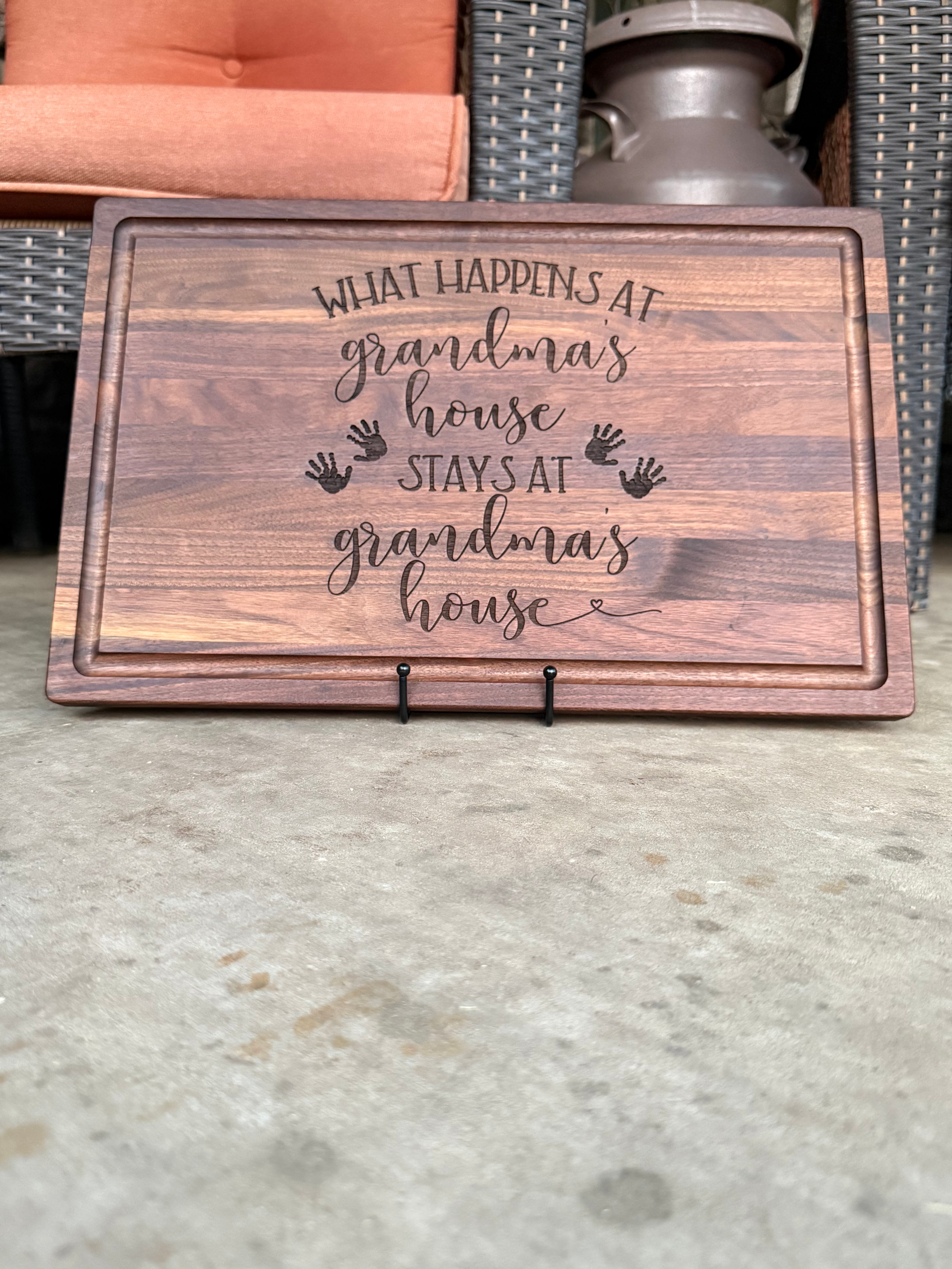 Personalized Walnut or Cherry Cutting Board