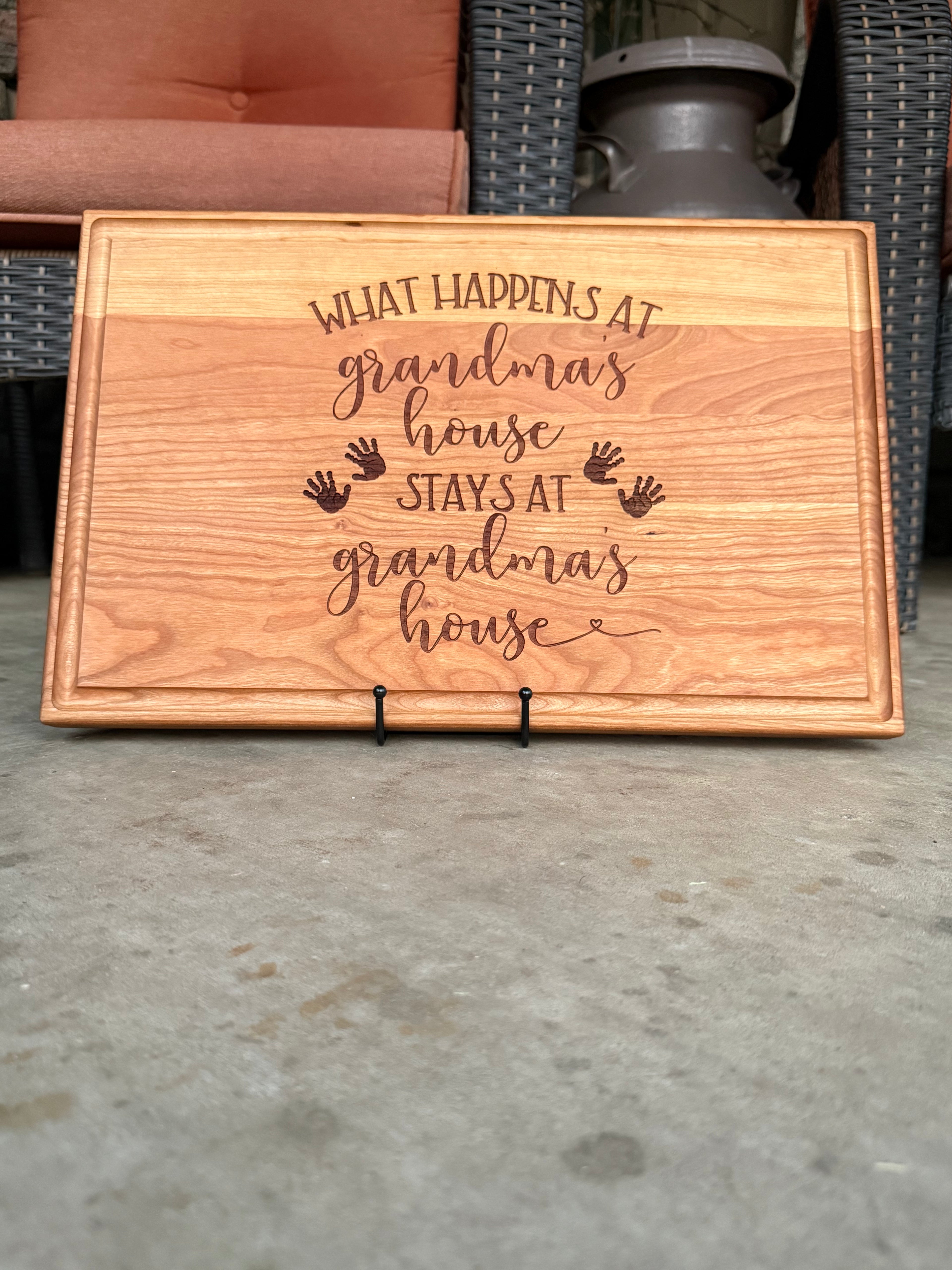 Personalized Walnut or Cherry Cutting Board