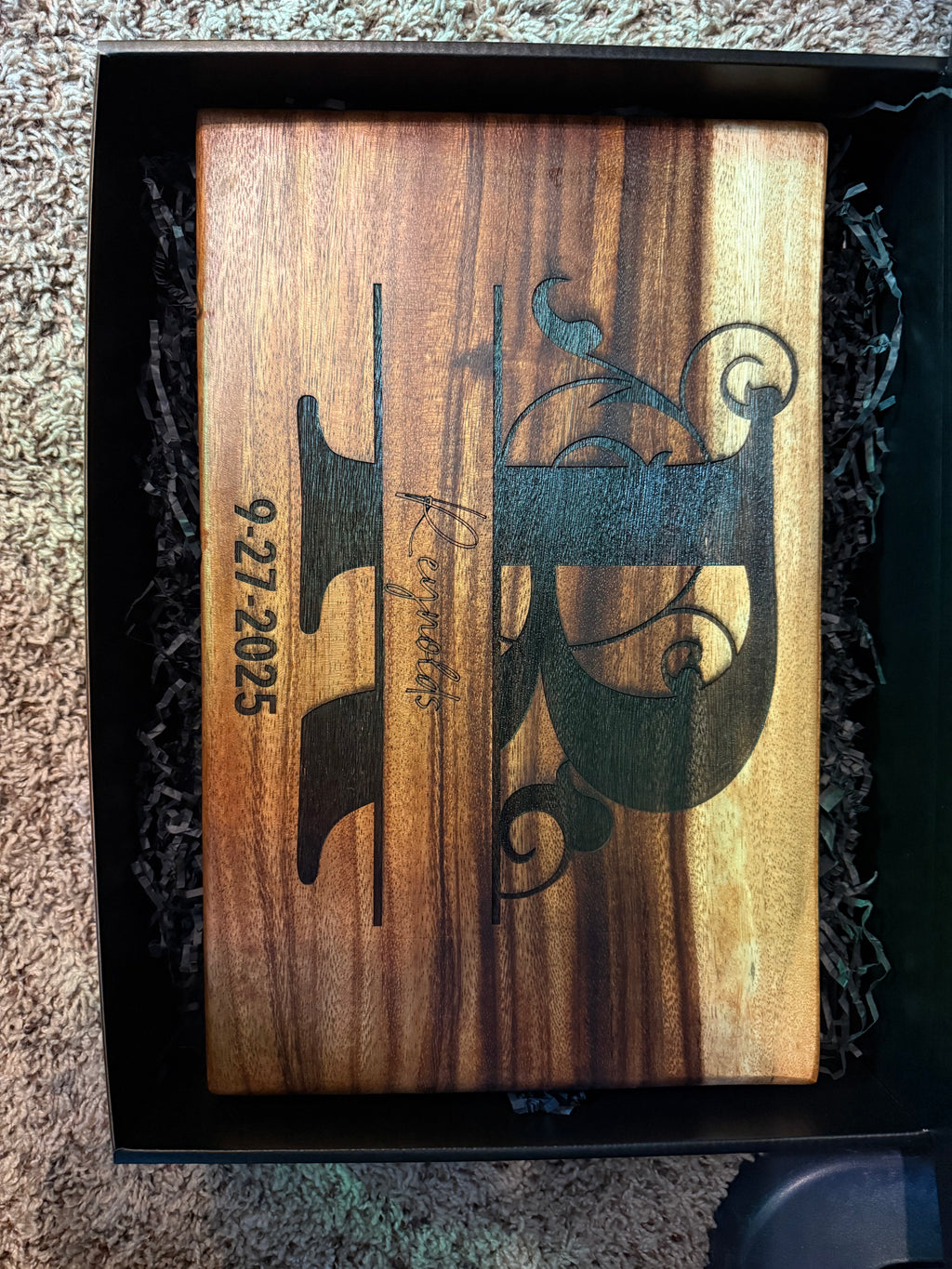 Personalized East Indian Walnut Serving Board
