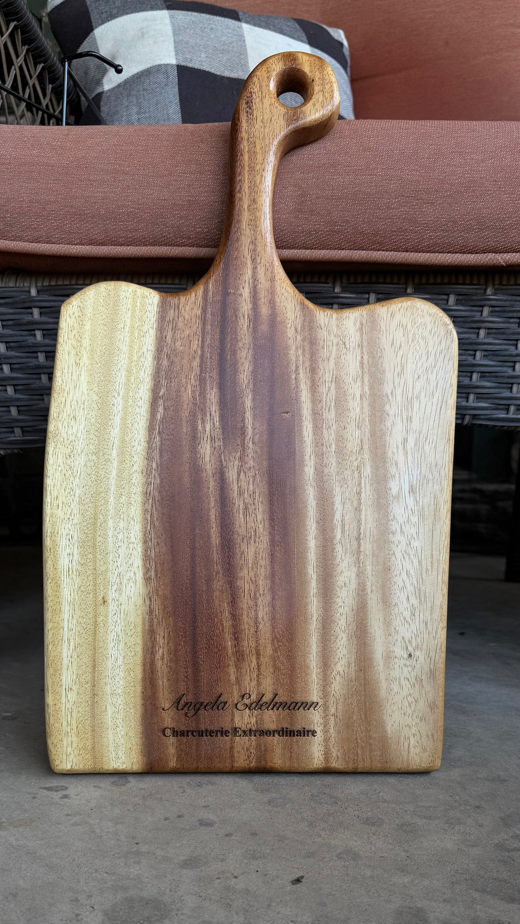 Personalized Large East Indian Walnut Serving Board