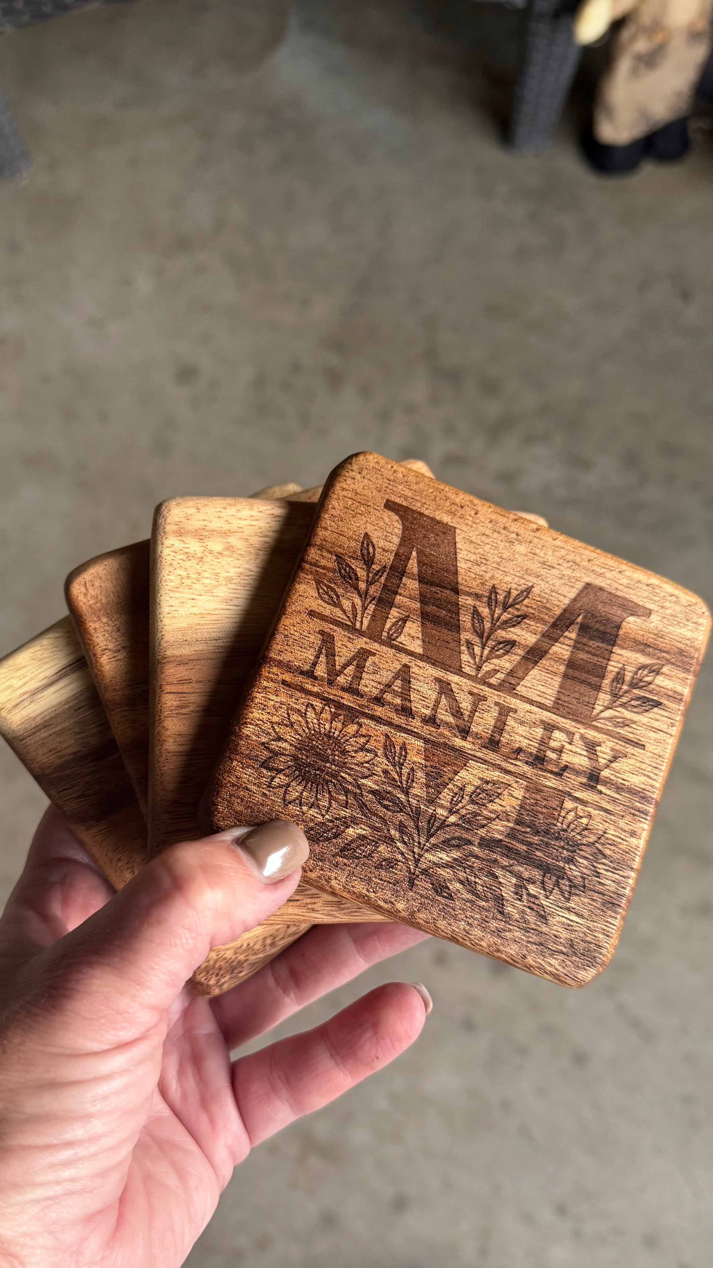 Walnut Coasters (Set of 4)