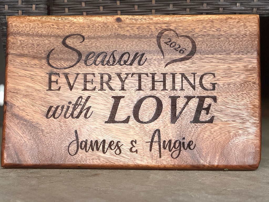 Personalized East Indian Walnut Serving Board