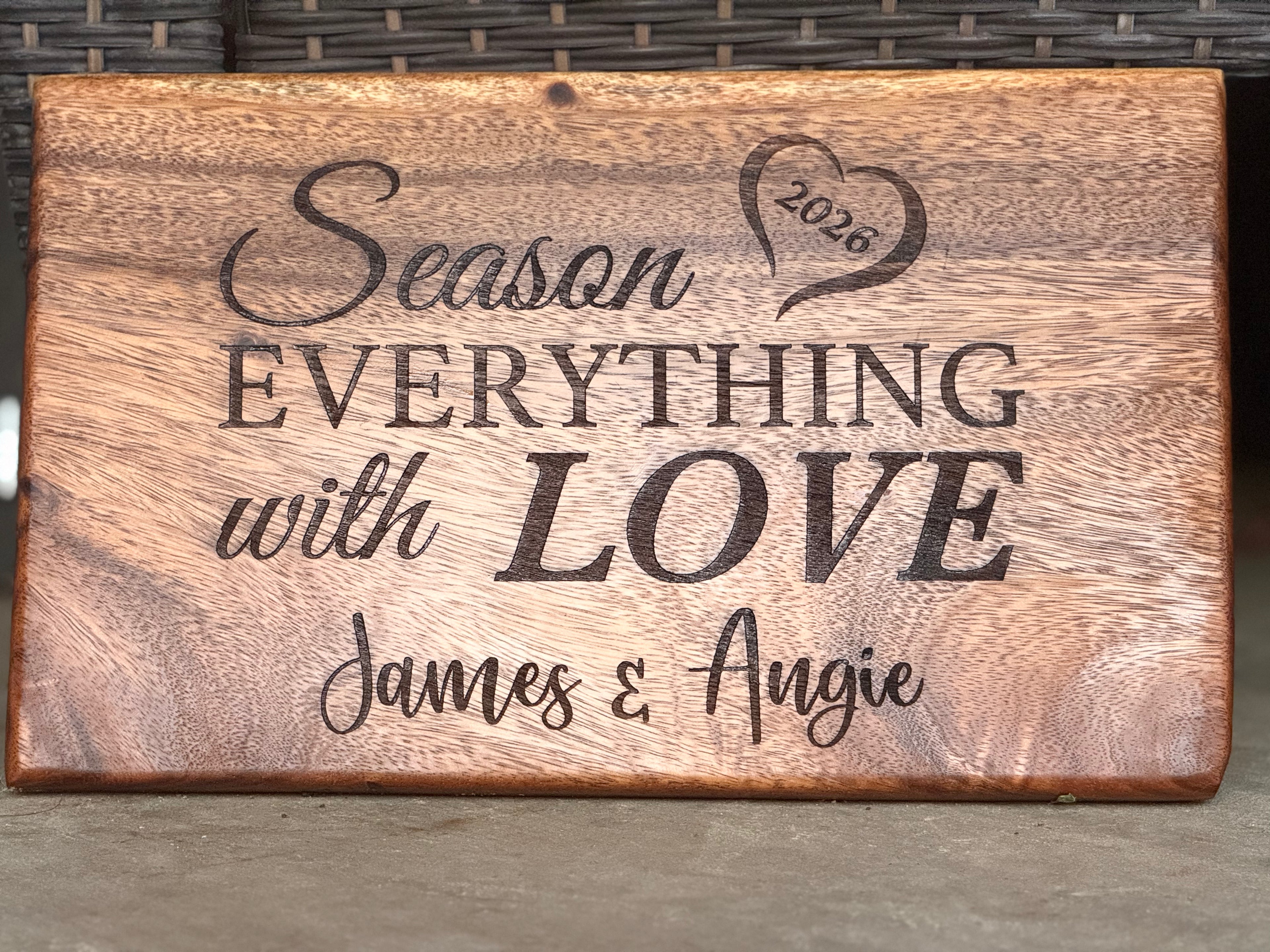 Personalized East Indian Walnut Serving Board