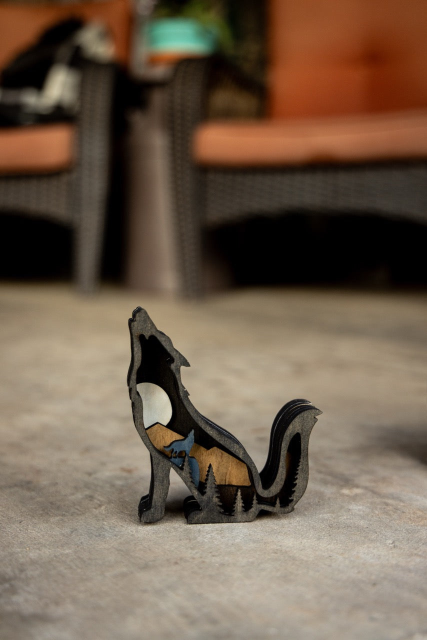 3D Wolf Decor