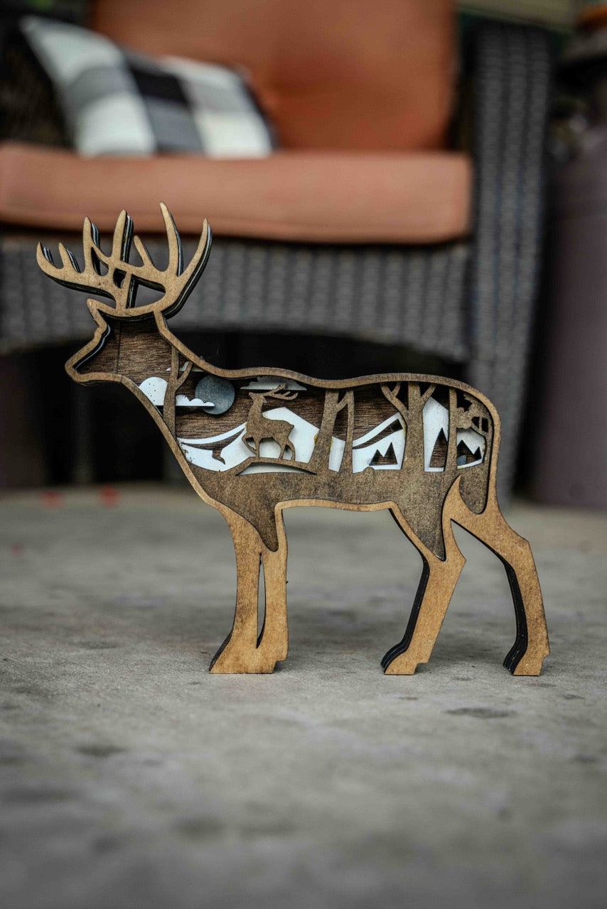 3D Deer Decor
