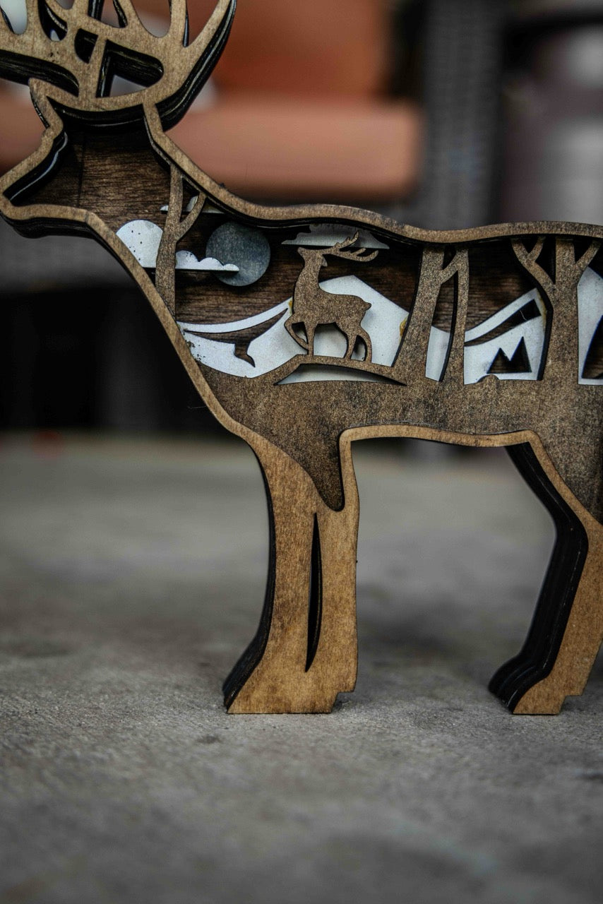 3D Deer Decor