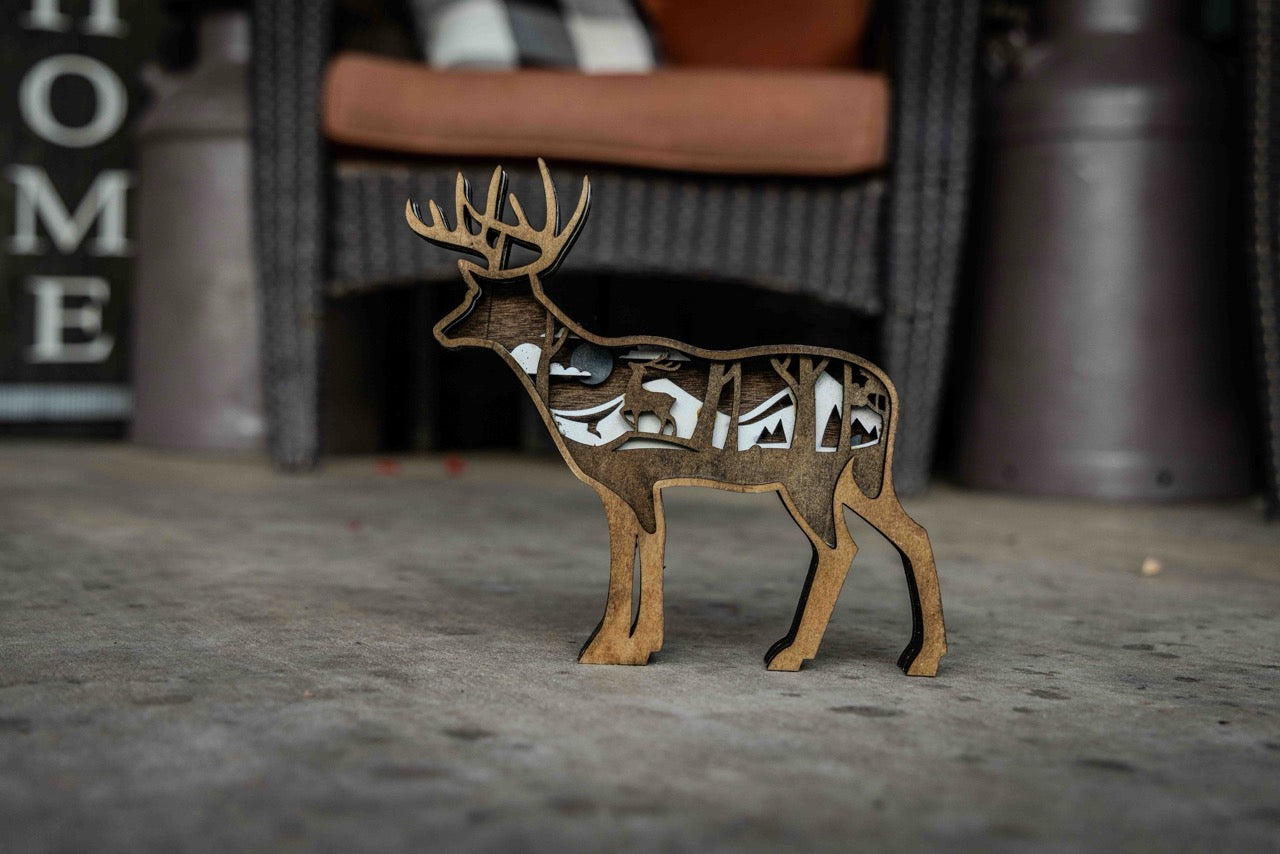 3D Deer Decor