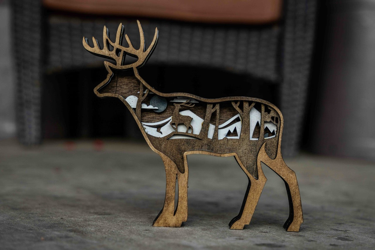 3D Deer Decor