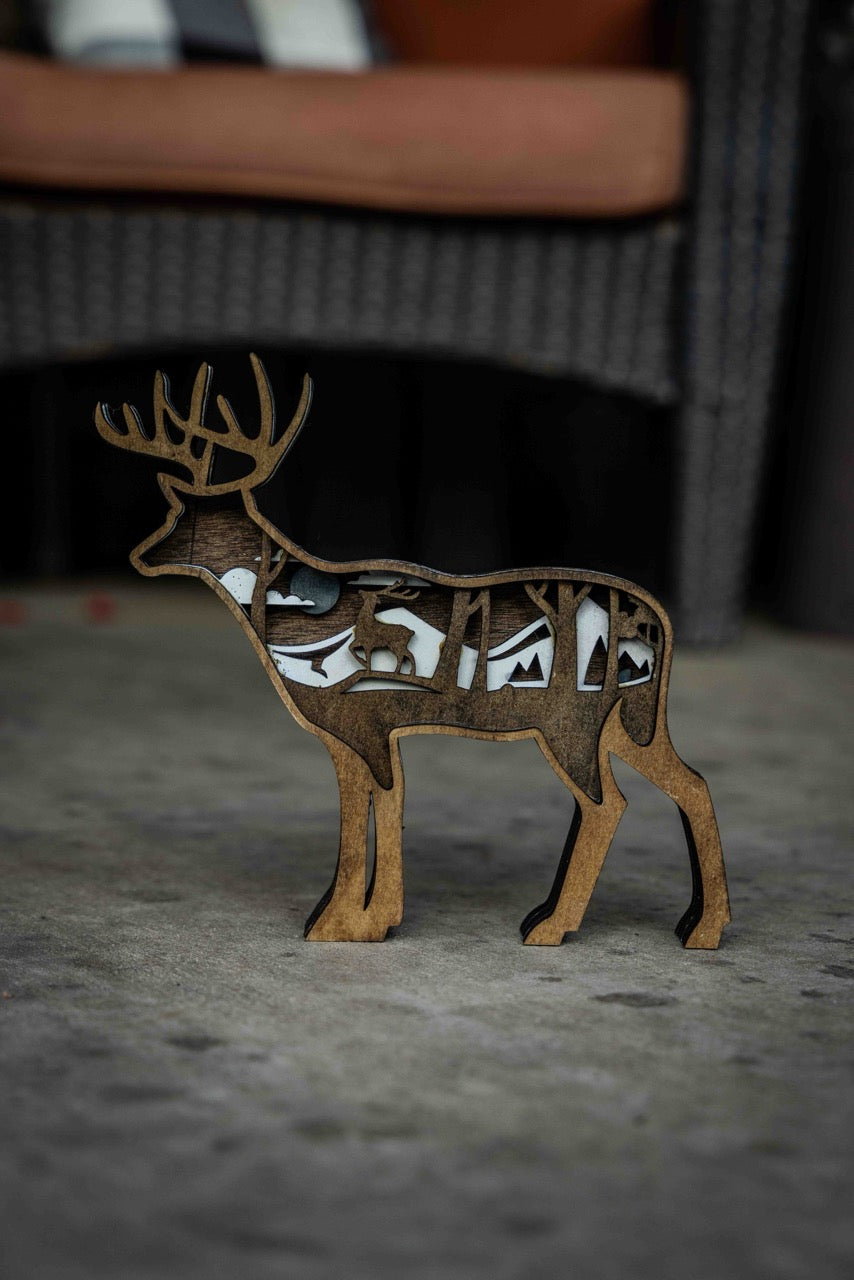 3D Deer Decor