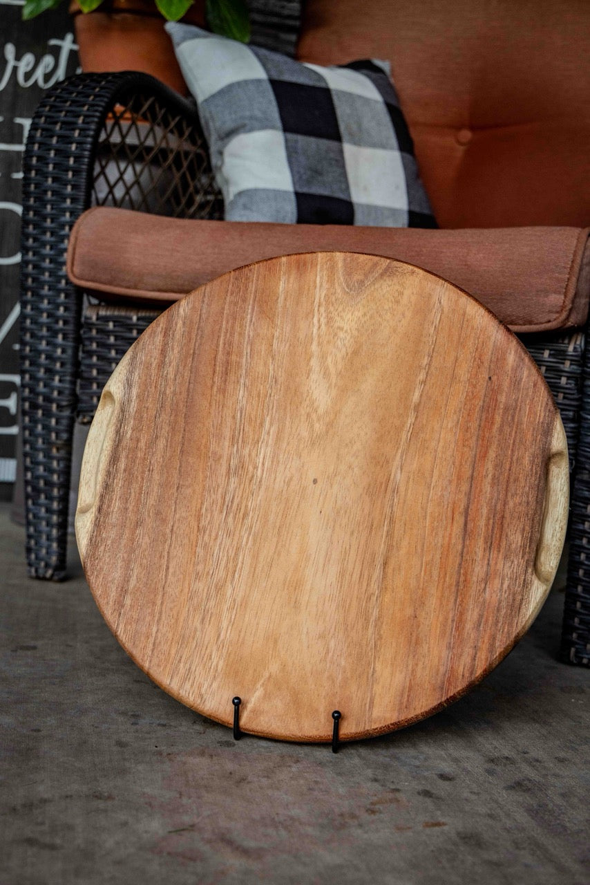 Personalized Large Round Charcuterie Board