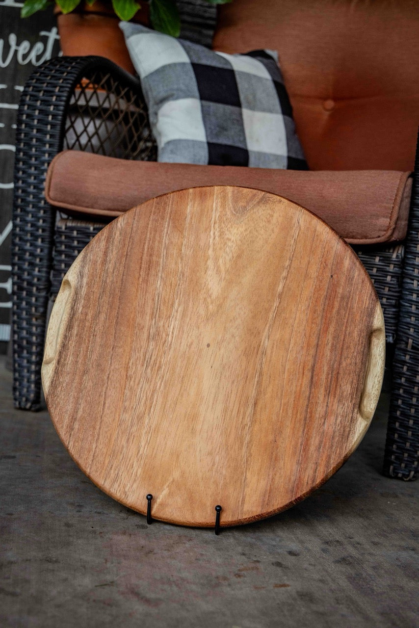 Personalized Large Round Charcuterie Board