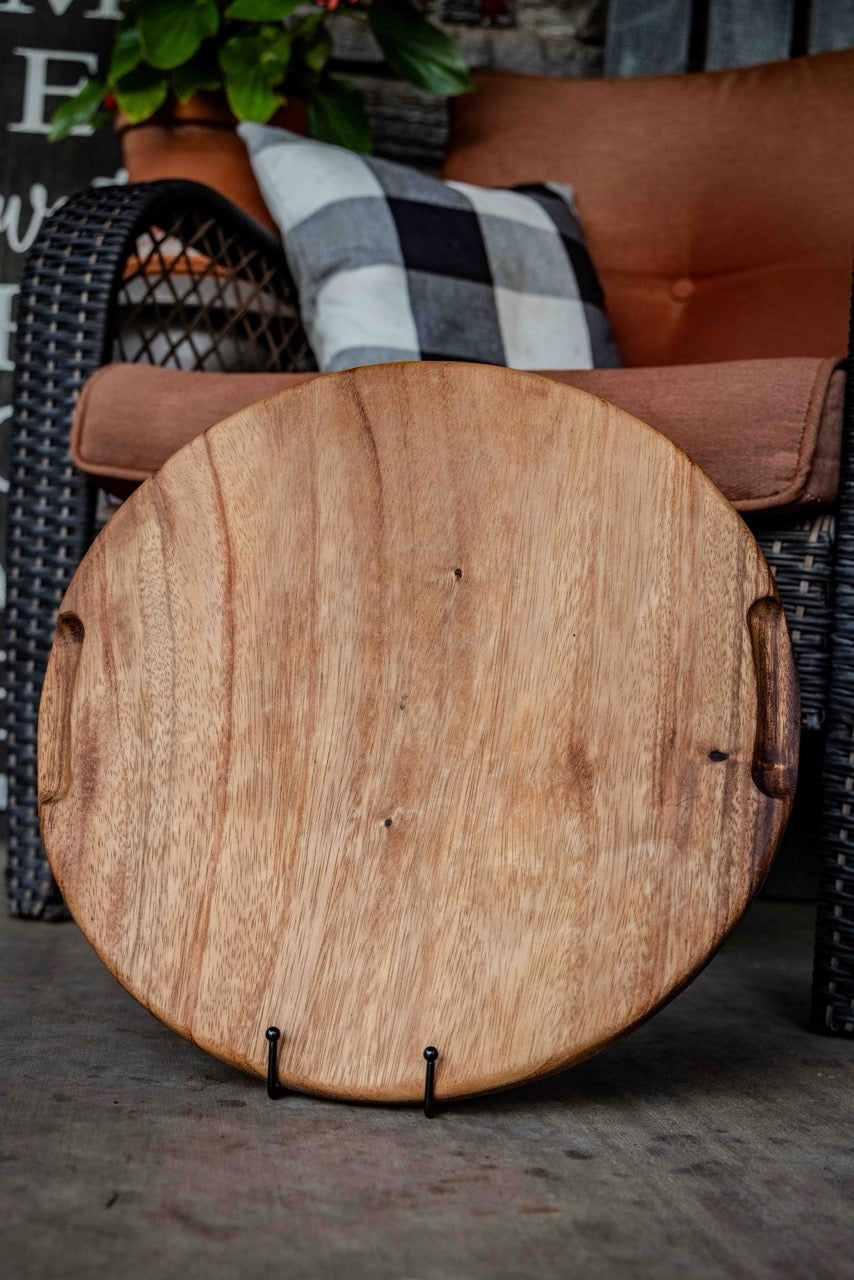 Personalized Large Round Charcuterie Board
