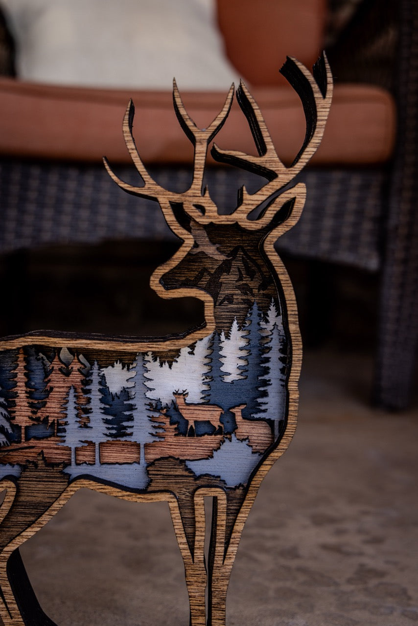 3D Mule Deer Decor