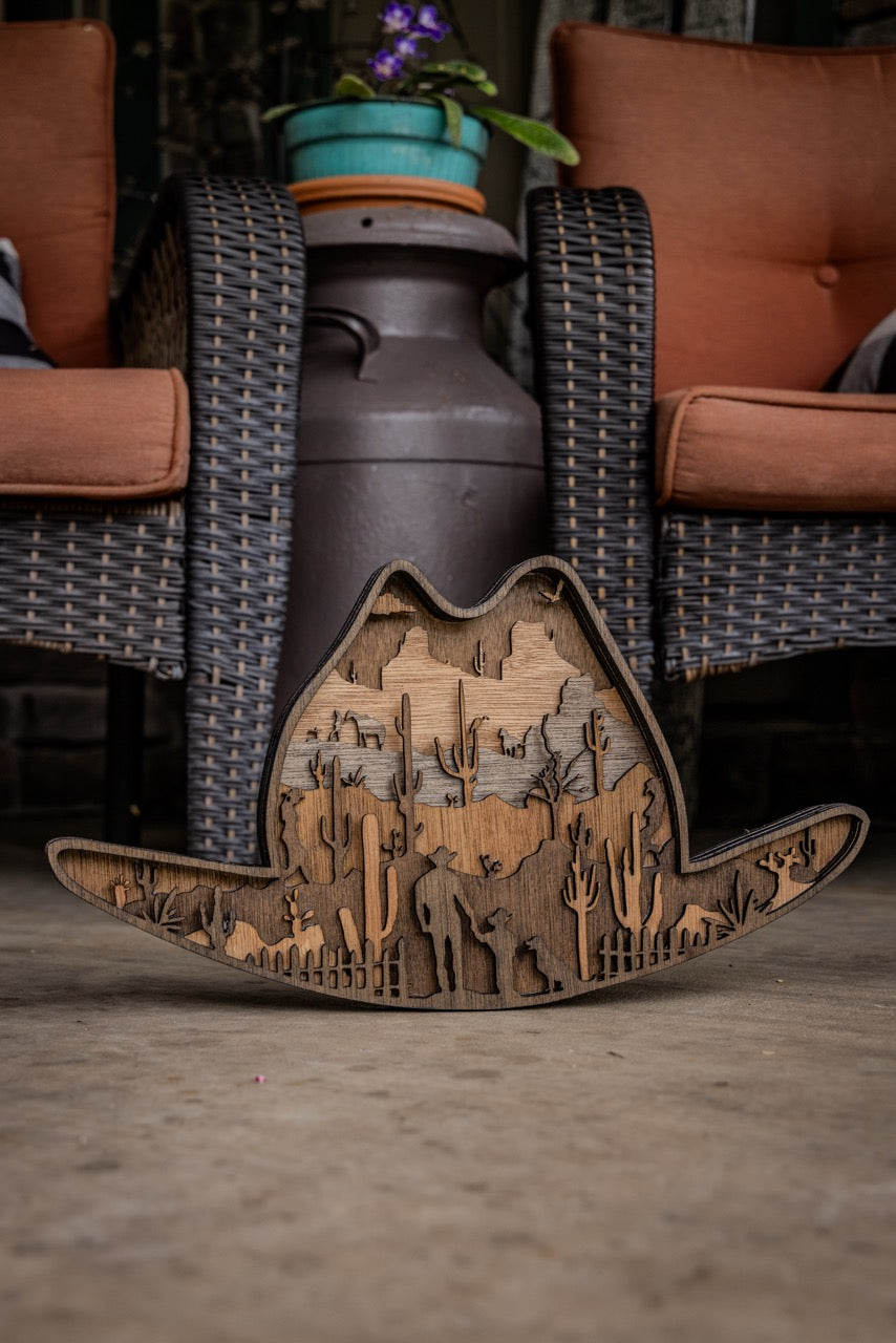 3D Western Hat Decor