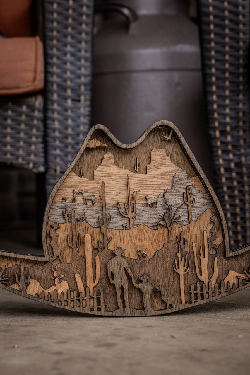 3D Western Hat Decor