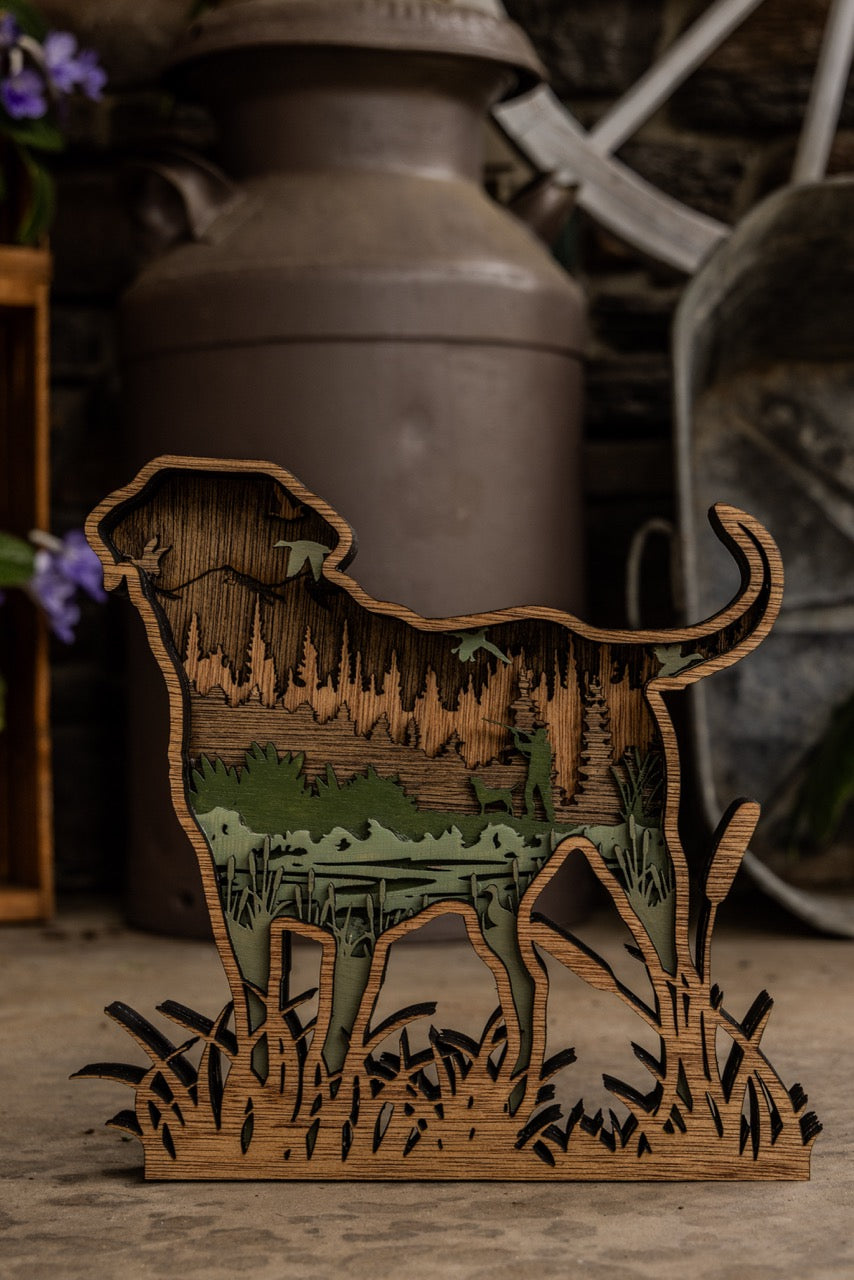 3D Hunting Labrador Decor