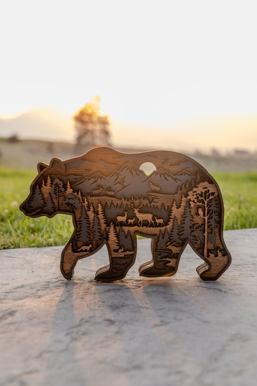 3D Backcountry Bear Decor