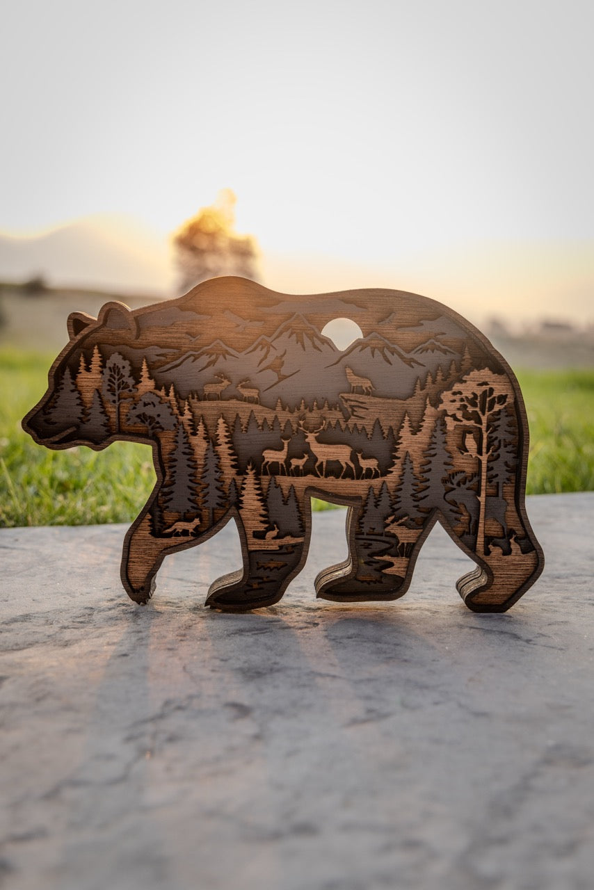3D Backcountry Bear Decor