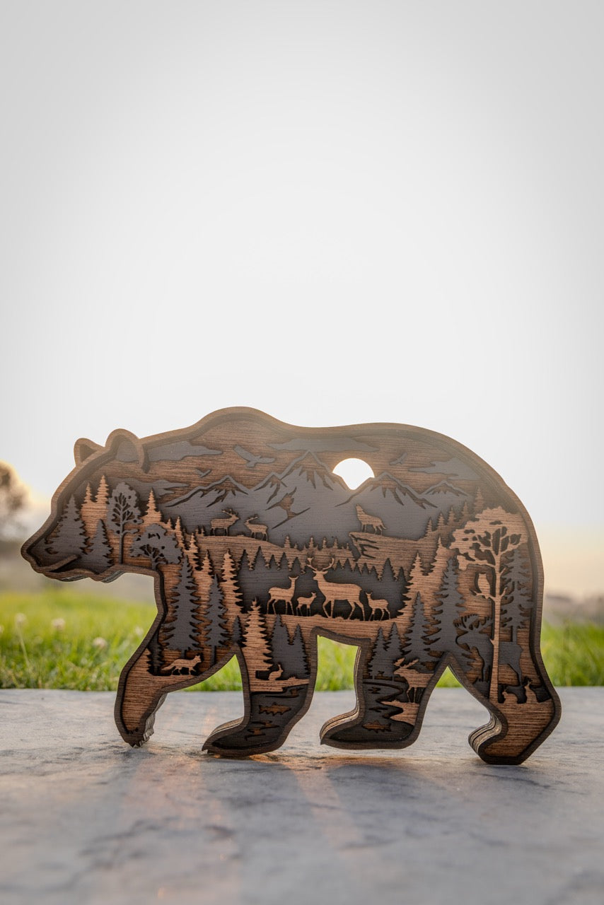 3D Backcountry Bear Decor