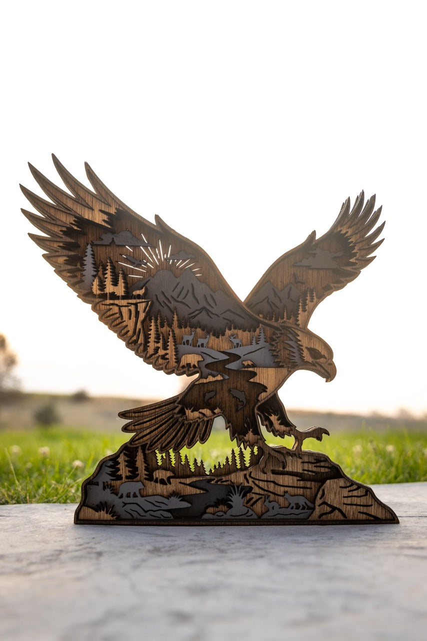 3D Majestic Eagle Decor