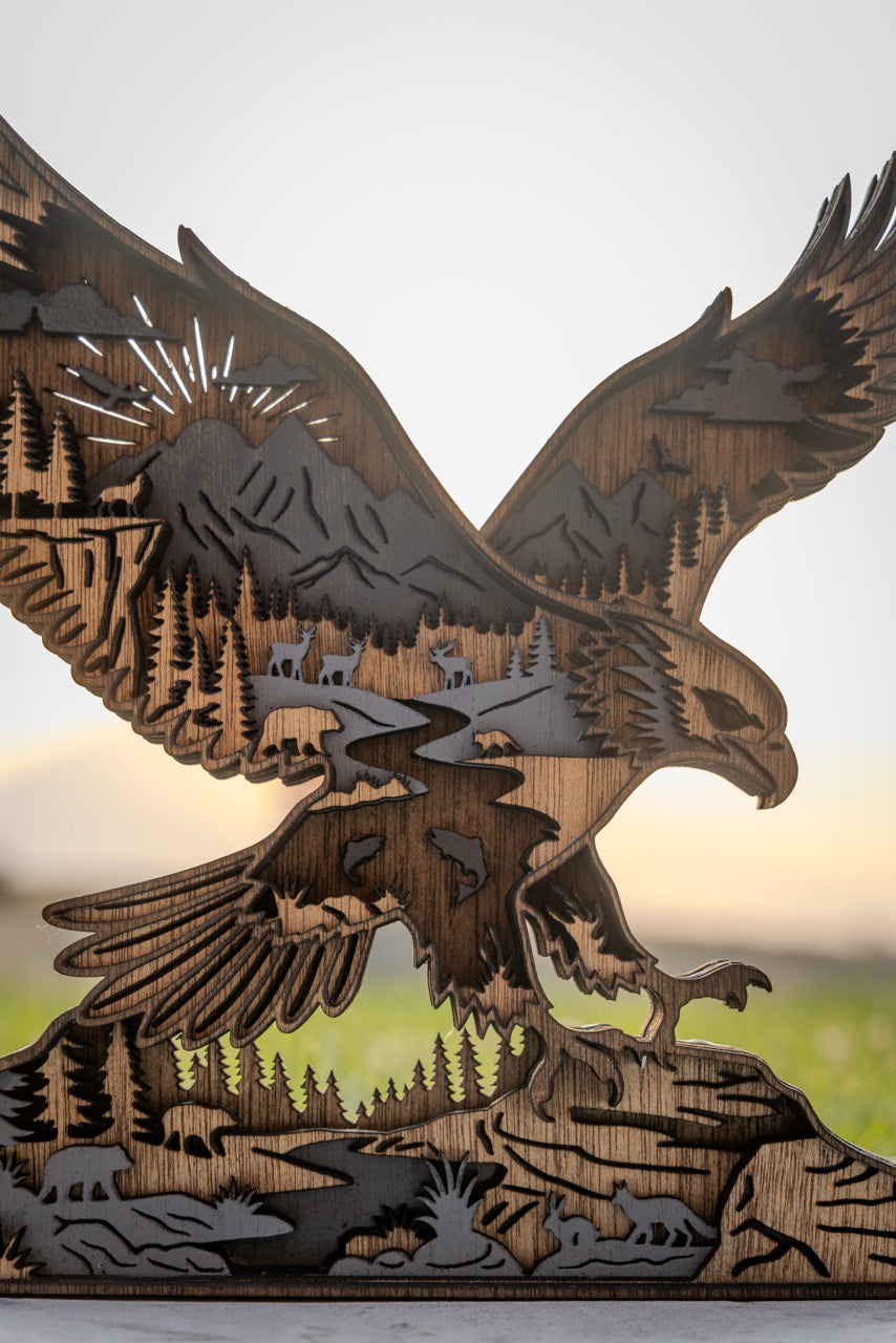 3D Majestic Eagle Decor