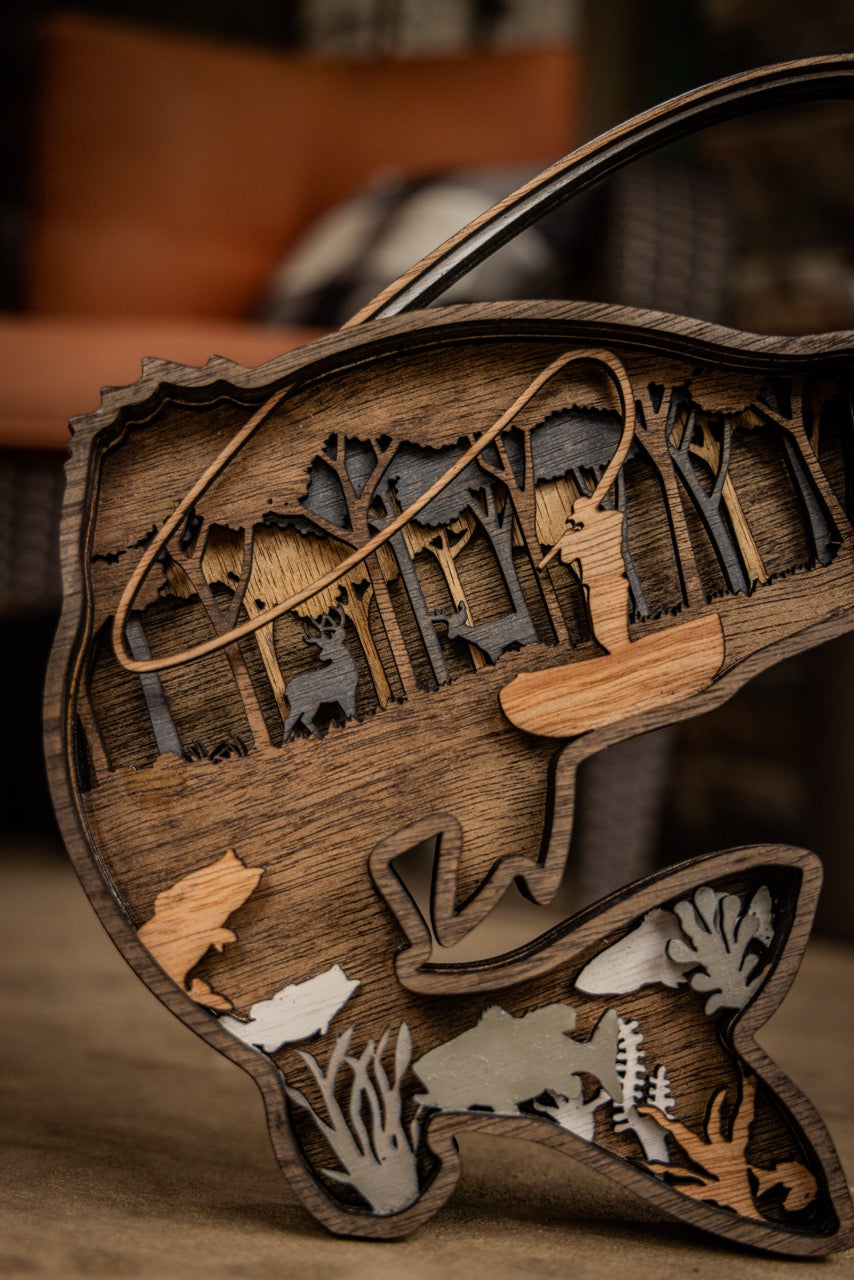 3D Largemouth Bass Decor