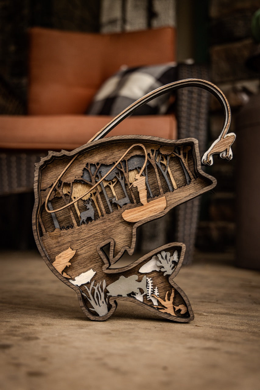 3D Largemouth Bass Decor
