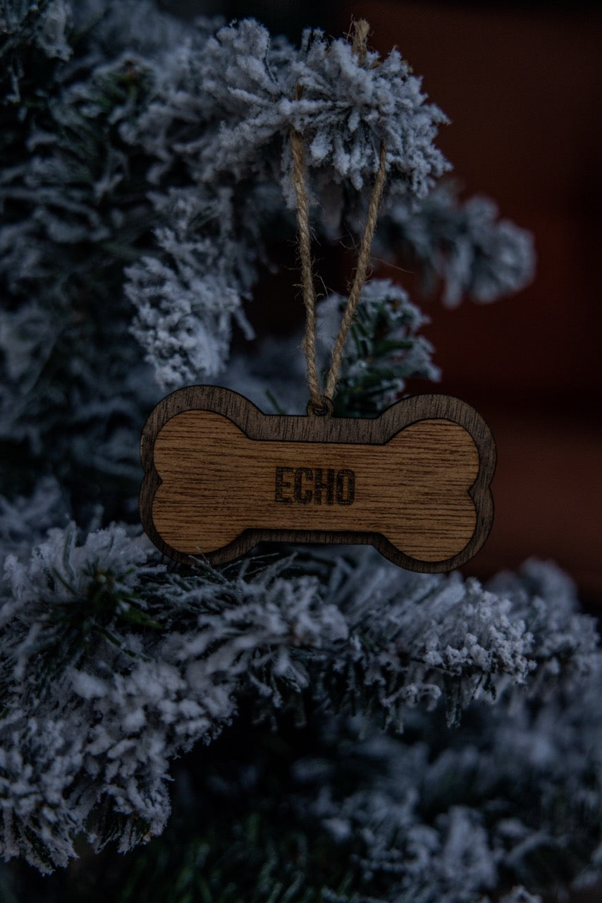 Customizable Dog Bone Ornament
