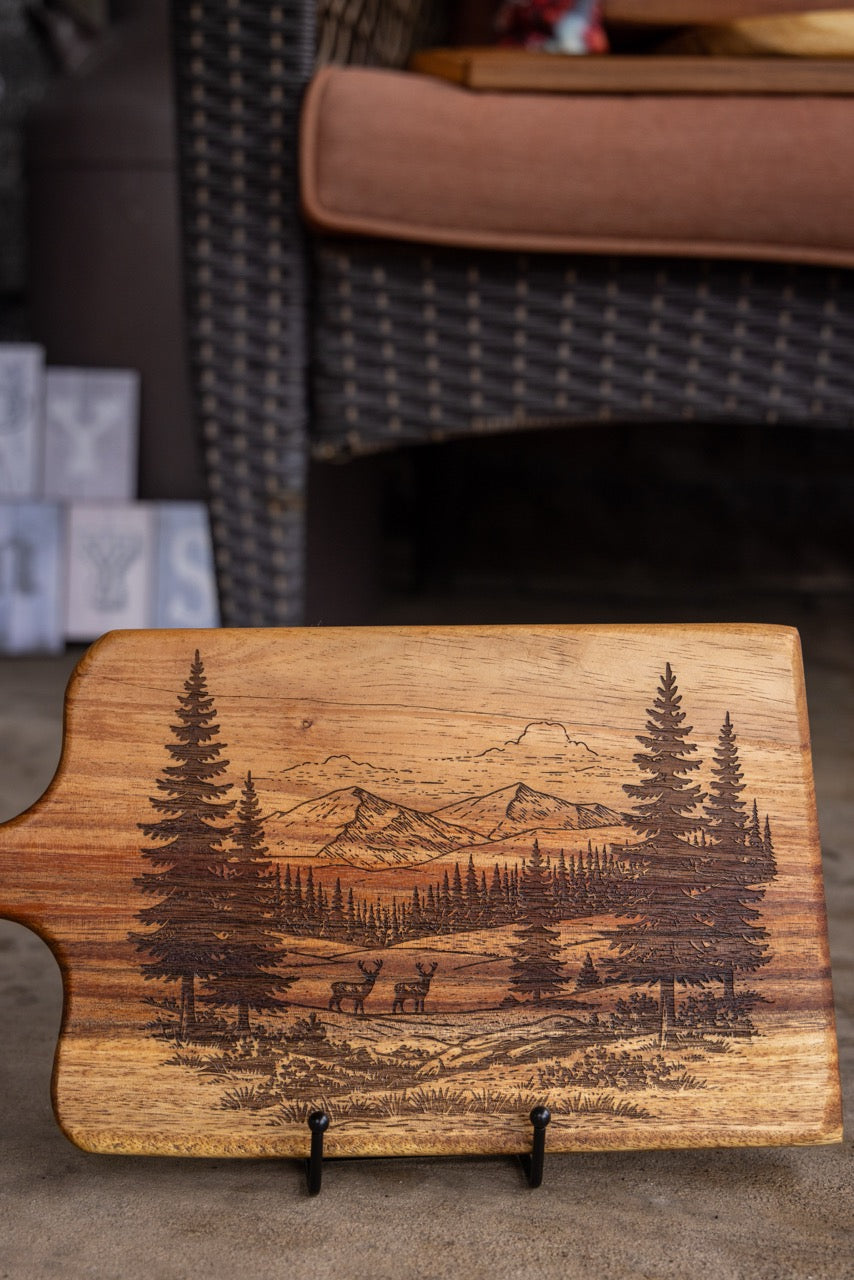 Rustic Deer Walnut Board