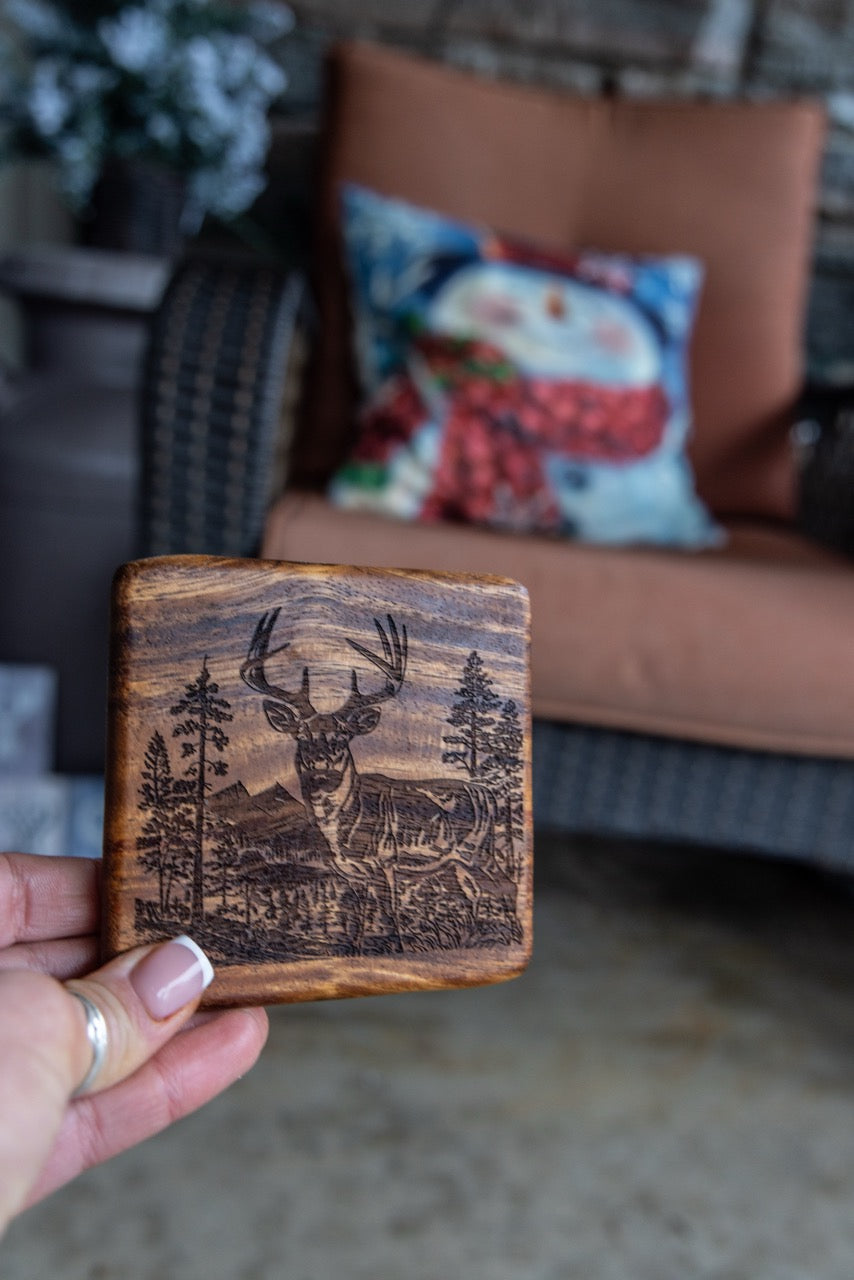 Whitetail Deer Coasters (Set of 4)