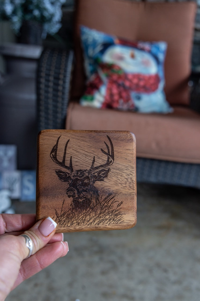 Whitetail Deer Coasters (Set of 4)