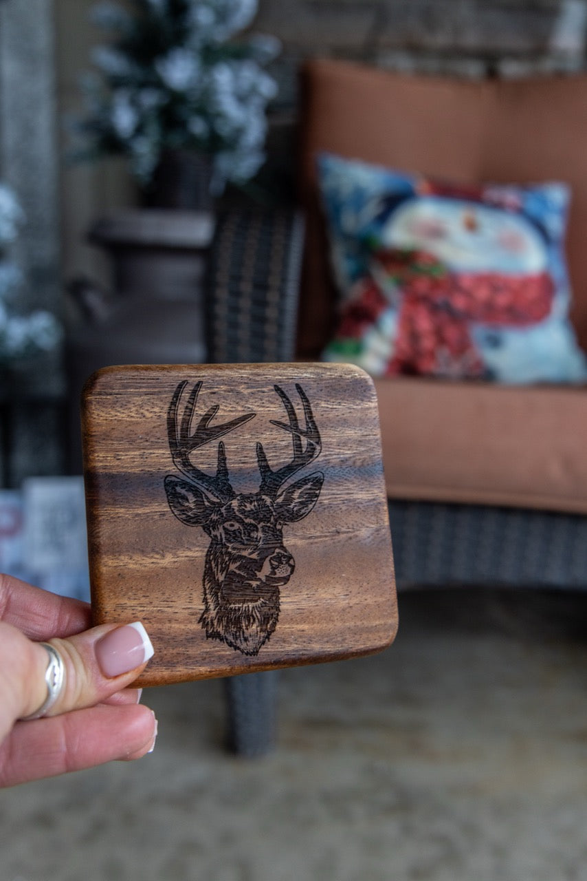 Whitetail Deer Coasters (Set of 4)