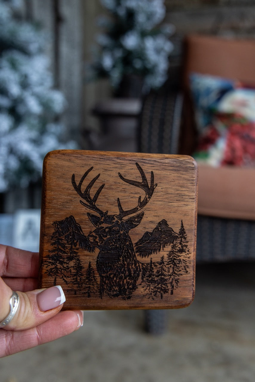 Whitetail Deer Coasters (Set of 4)